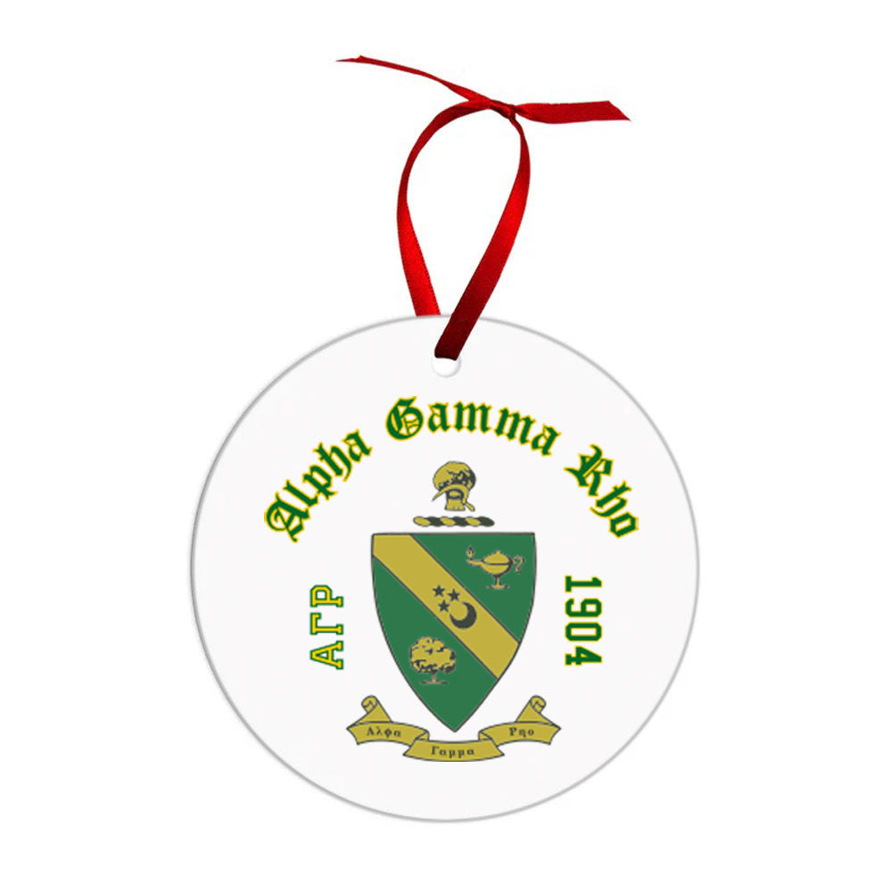 Alpha Gamma Rho Crest & Year Circle Ornaments Alpha Gamma Rho Crest & Year Circle Ornaments