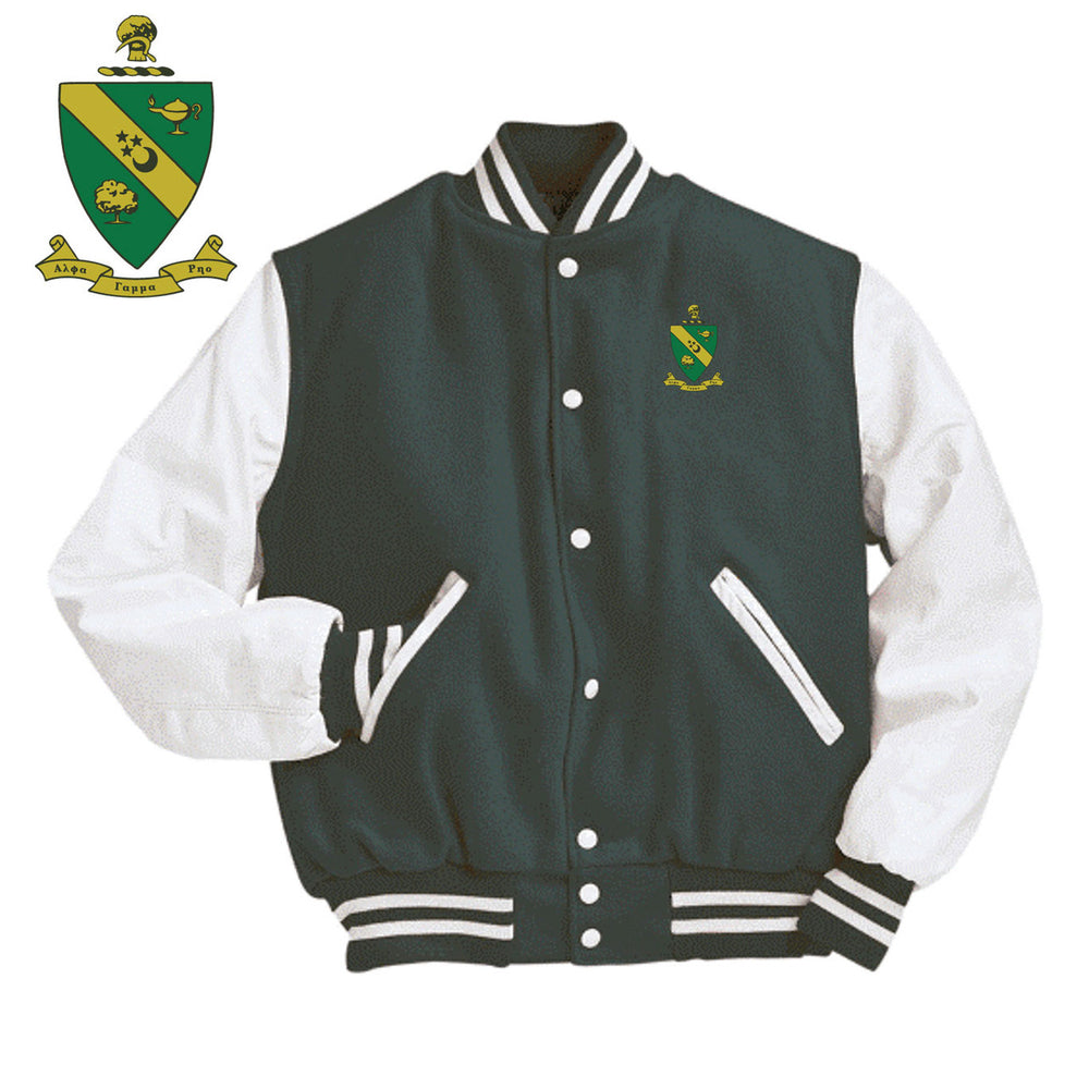 Alpha Gamma Rho Varsity Crest Shield Jacket Alpha Gamma Rho Varsity Crest - Shield Jacket