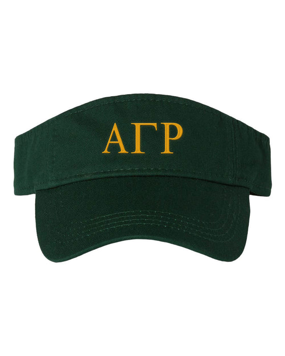 Alpha Gamma Rho Greek Letter Visor Alpha Gamma Rho Greek Letter Visor