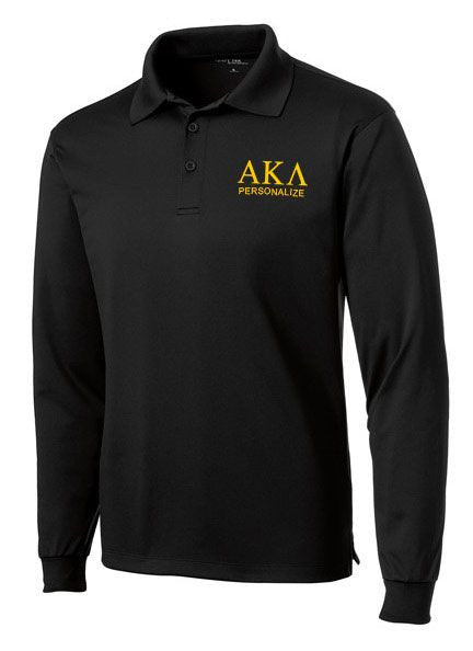 Alpha Kappa Lambda Alpha Kappa Lambda-World Famous Long Sleeve Dry Fit Polo