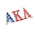 Alpha Kappa Lambda American Flag Greek Letter Sticker 2.5" Tall Alpha Kappa Lambda American Flag Greek Letter Sticker - 2.5