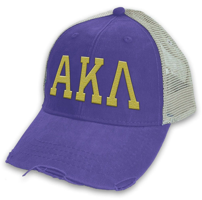 Alpha Kappa Lambda Distressed Trucker Hat Alpha Kappa Lambda Distressed Trucker Hat