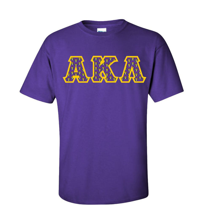 Alpha Kappa Lambda Fraternity Crest Shield Twill Letter Tee Alpha Kappa Lambda Fraternity Crest - Shield Twill Letter Tee