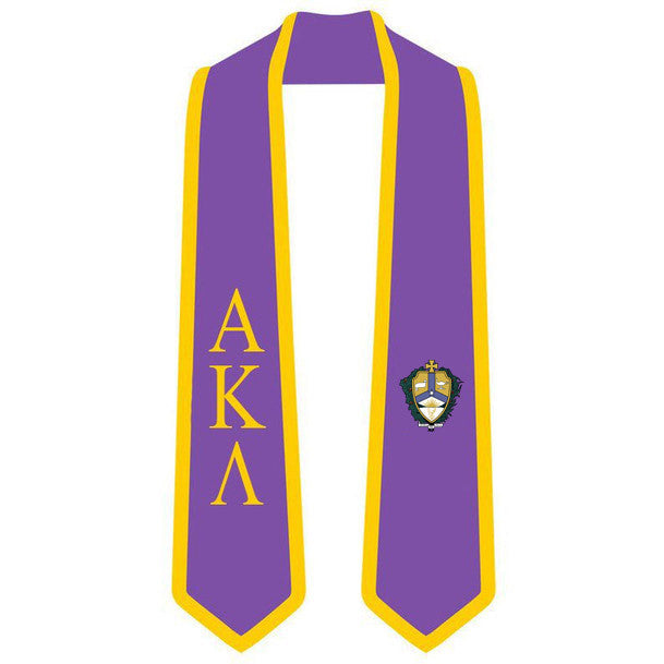 Discount Alpha Kappa Lambda Greek 2 Tone Lettered Graduation Sash Stole DISCOUNT-Alpha Kappa Lambda Greek 2 Tone Lettered Graduation Sash Stole
