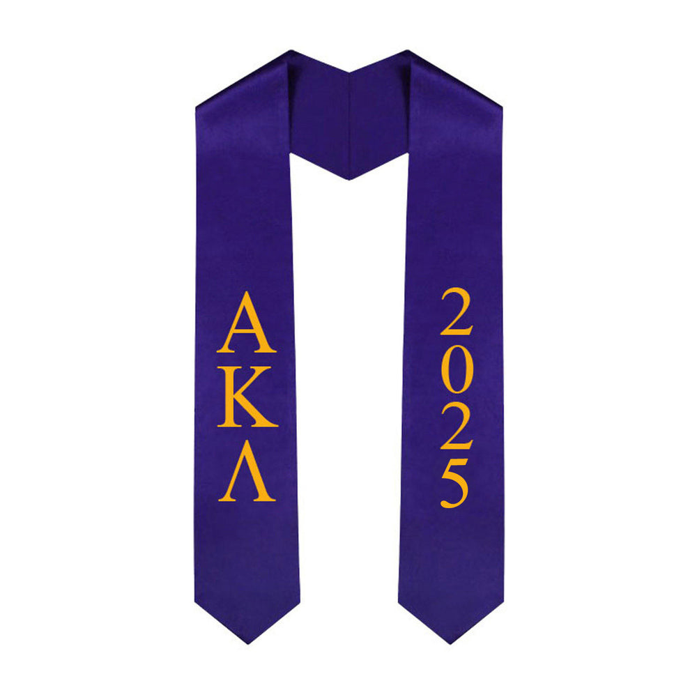Alpha Kappa Lambda Greek Lettered Graduation Sash Stole With Year Best Value Alpha Kappa Lambda Greek Lettered Graduation Sash Stole With Year - Best Value