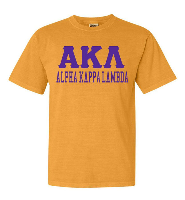 Alpha Kappa Lambda Greek Custom Comfort Colors Heavyweight T Shirt Alpha Kappa Lambda Greek Custom Comfort Colors Heavyweight T-Shirt