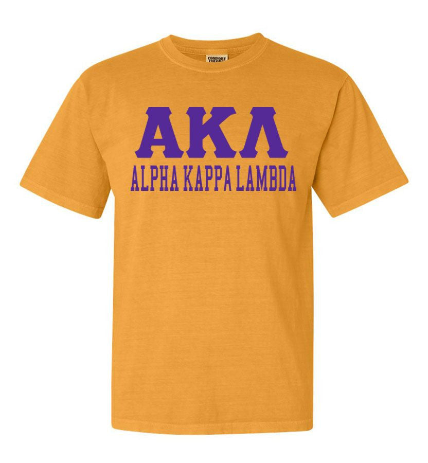 Alpha Kappa Lambda Greek Custom Comfort Colors Heavyweight T Shirt Alpha Kappa Lambda Greek Custom Comfort Colors Heavyweight T-Shirt