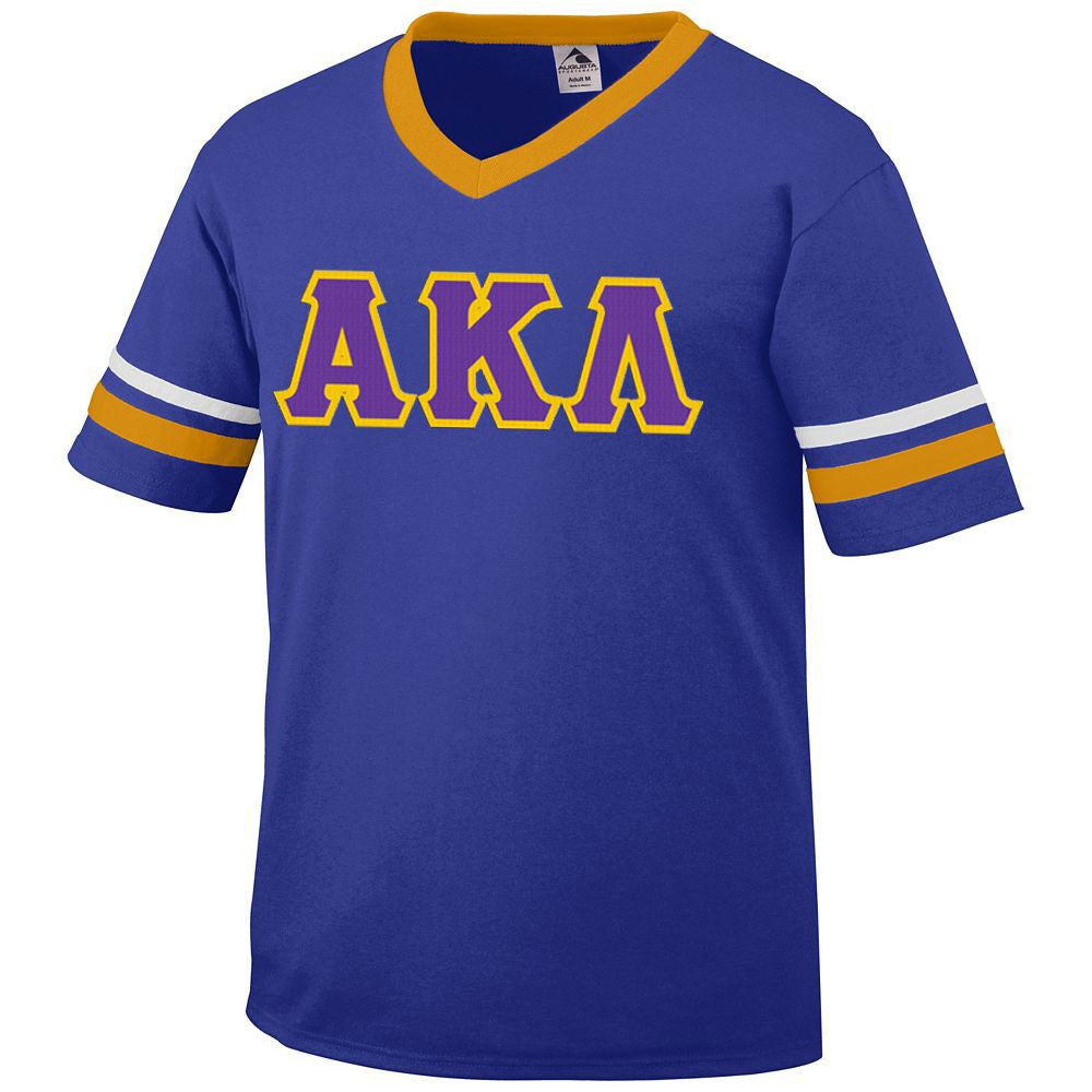 Aklambda Letterrs Shirts DISCOUNT-Alpha Kappa Lambda Jersey With Greek Applique Letters ...