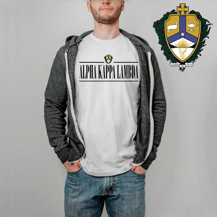 Printify Alpha Kappa Lambda Line Crest T Shirt Alpha Kappa Lambda Line Crest T-shirt