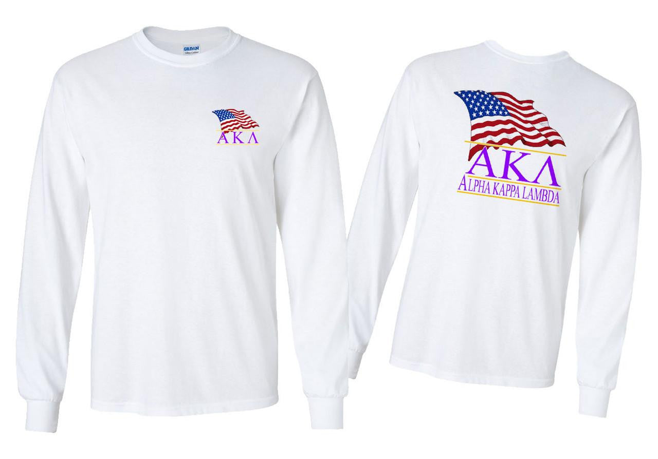 Greekgear Alpha Kappa Lambda Patriot Long Sleeve T Shirts Alpha Kappa Lambda Patriot Long Sleeve T-Shirts