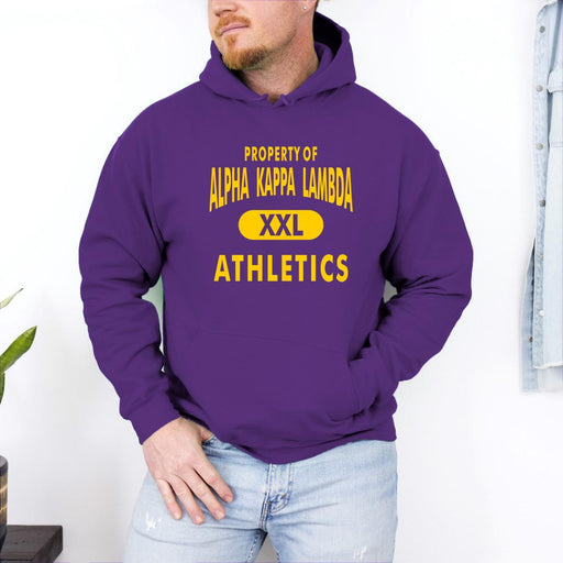 Alpha Kappa Lambda Alpha Kappa Lambda Property Of Athletics Hooded Sweatshirts