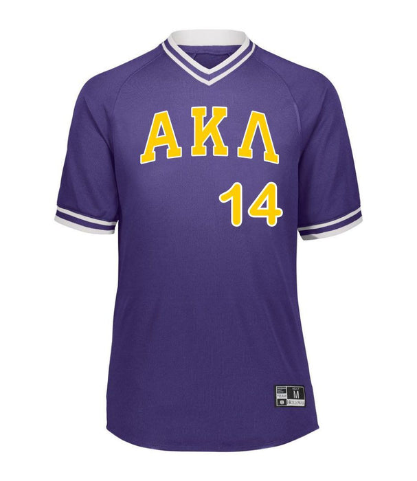Alpha Kappa Lambda Retro V Neck Baseball Jersey Alpha Kappa Lambda Retro V-Neck Baseball Jersey