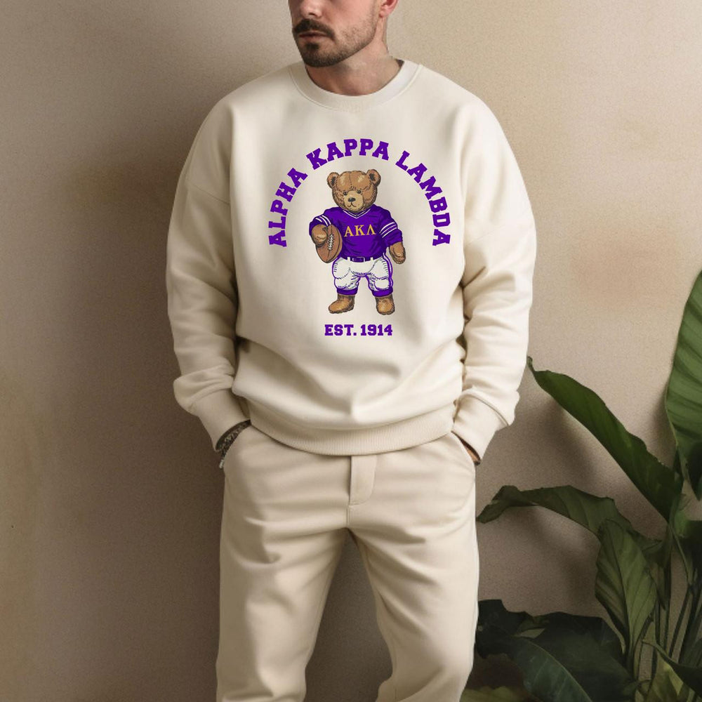 Alpha Kappa Lambda Teddy Bear Crewneck Sweatshirt Alpha Kappa Lambda Teddy Bear Crewneck Sweatshirt