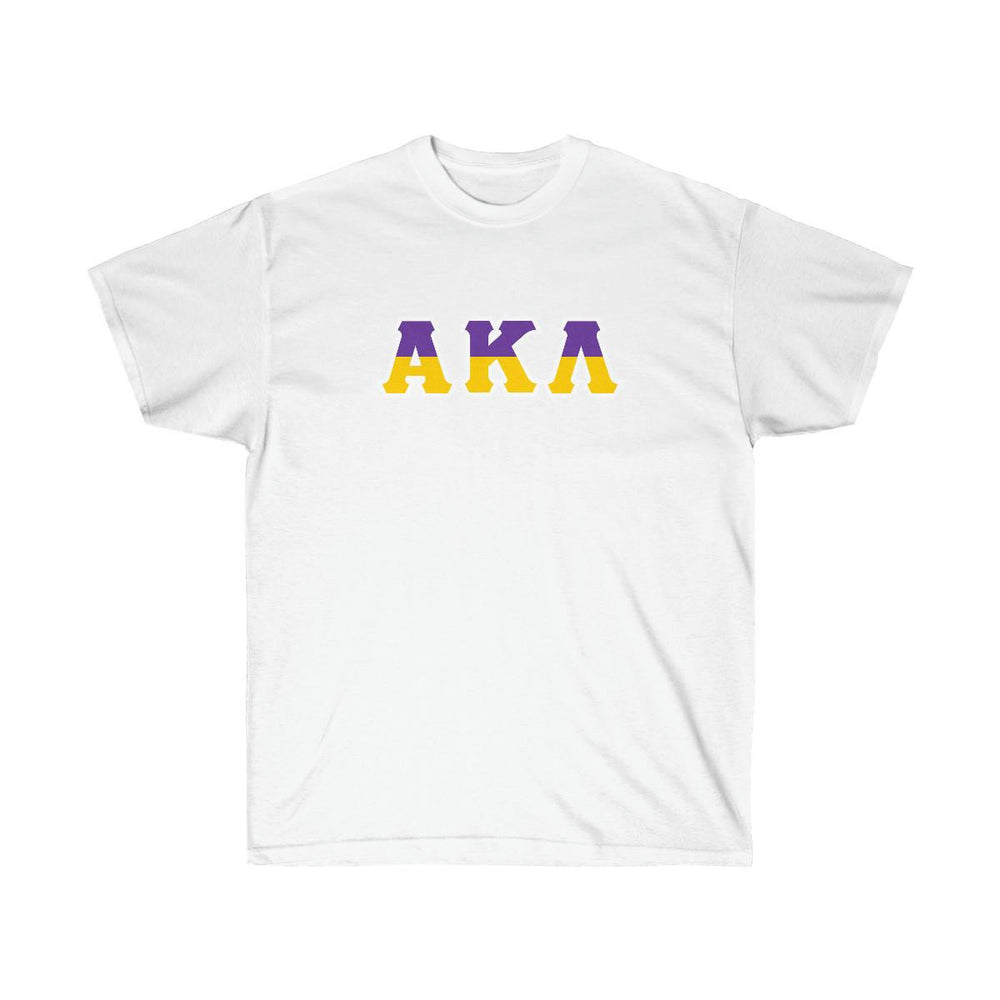 Printify Alpha Kappa Lambda Two Toned Greek Lettered T Shirts Alpha Kappa Lambda Two Toned Greek Lettered T-shirts