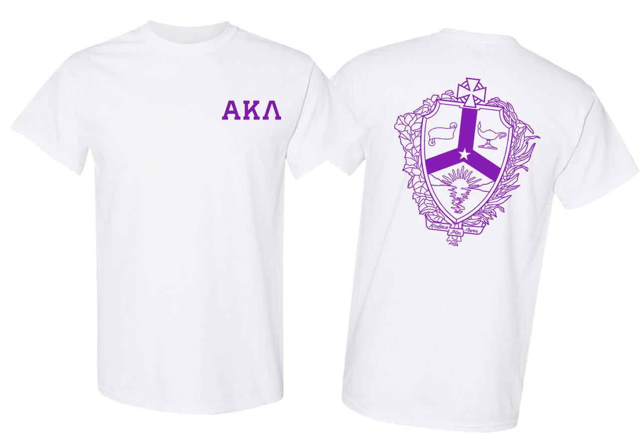 Greekgear Alpha Kappa Lambda World Famous Crest Tee Alpha Kappa Lambda World Famous Crest Tee