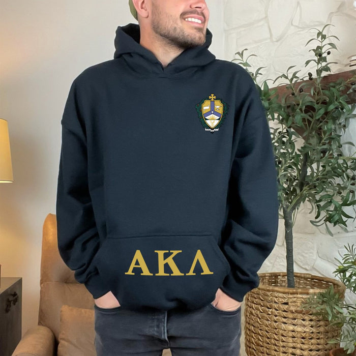 Alpha Kappa Lambda Elite Hoodie W Letters On Pouch Alpha Kappa Lambda Elite Hoodie W Letters On Pouch