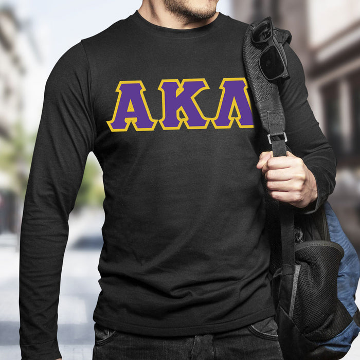 Alpha Kappa Lambda Lettered Long Sleeve Shirt Alpha Kappa Lambda Lettered Long Sleeve Shirt