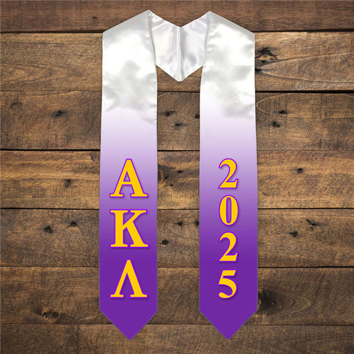 Alpha Kappa Lambda Extra Fancy Greek Graduation Stole W Year