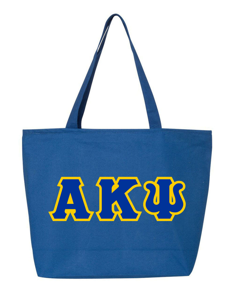 Discount Alpha Kappa Psi Lettered Tote Bag Best Value DISCOUNT- Alpha Kappa Psi Lettered Tote Bag - Best Value