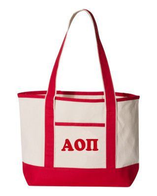 Alpha Omicron Pi Sailing Tote Bag Alpha Omicron Pi Sailing Tote Bag