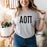 Printify Alpha Omicron Pi Basic Nickname Tee Alpha Omicron Pi Basic Nickname Tee