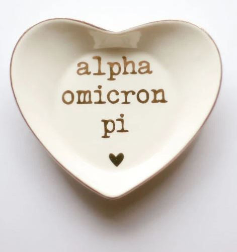 Alpha Omicron Pi Ceramic Ring Dish Alpha Omicron Pi Ceramic Ring Dish
