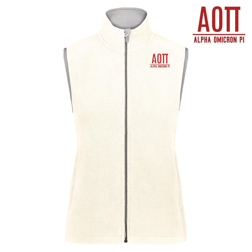 Alpha Omicron Pi Chill Fleece Vest Alpha Omicron Pi Chill Fleece Vest
