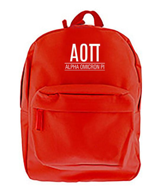 Alpha Omicron Pi Custom Text Backpack Alpha Omicron Pi Custom Text Backpack