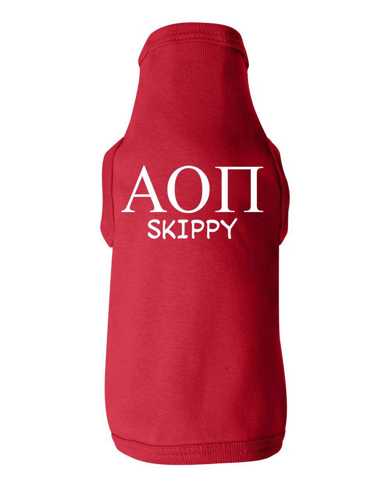 Alpha Omicron Pi Doggie Tank Tee Alpha Omicron Pi Doggie Tank - Tee