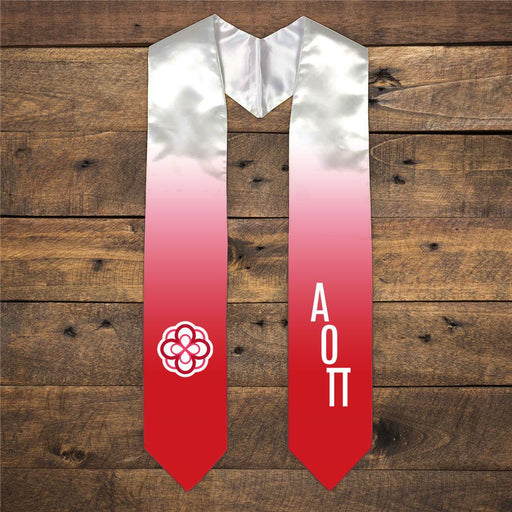 Alpha Omicron Pi Alpha Omicron Pi Extra Fancy Diagonal Greek Graduation Stole W Crest