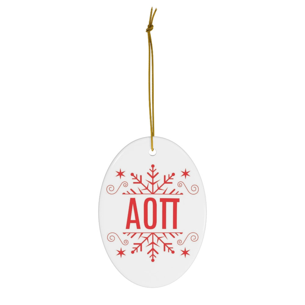 Alpha Omicron Pi Holiday Color Snowflake Christmas Ornaments Alpha Omicron Pi Holiday Color Snowflake Christmas Ornaments