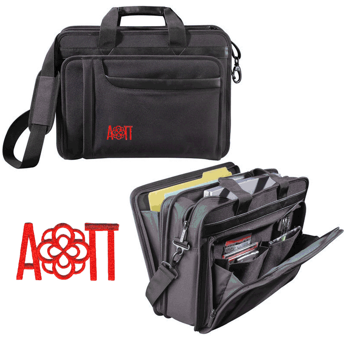 Discount Alpha Omicron Pi Rose Briefcase DISCOUNT-Alpha Omicron Pi Rose Briefcase