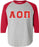 Discount Alpha Omicron Pi Lettered Raglan Shirt DISCOUNT-Alpha Omicron Pi Lettered Raglan Shirt
