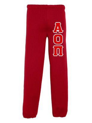 Alpha Omicron Pi Lettered Sweatpants Alpha Omicron Pi Lettered Sweatpants