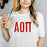 Printify Alpha Omicron Pi Lettered Tees $24.95! Alpha Omicron Pi Lettered Tees - $24.95!
