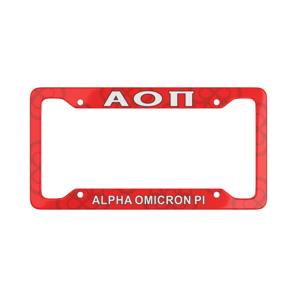 Alpha Omicron Pi New License Plate Frames Alpha Omicron Pi New License Plate Frames