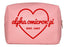 Alpha Omicron Pi Pink With Red Heart Makeup Bag Alpha Omicron Pi Pink with Red Heart Makeup Bag