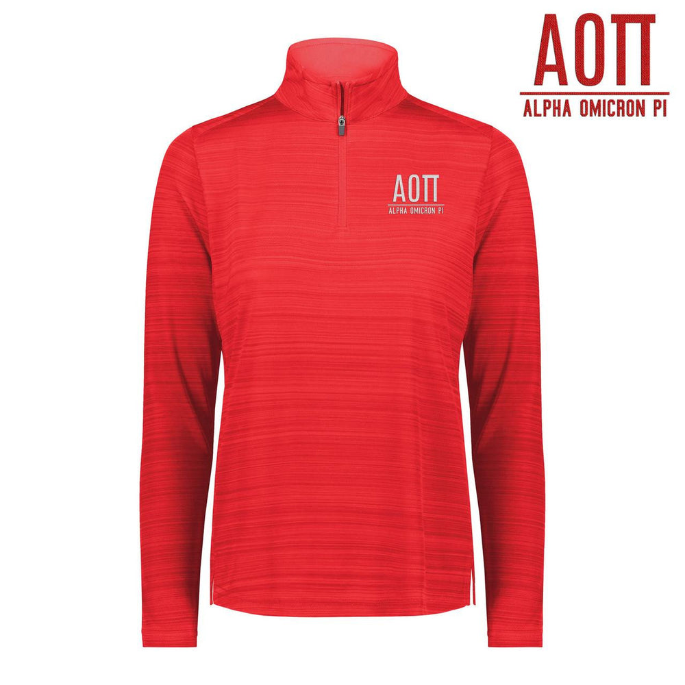 Alpha Omicron Pi Pursuit Quarter Zip Pullover Alpha Omicron Pi Pursuit Quarter Zip Pullover