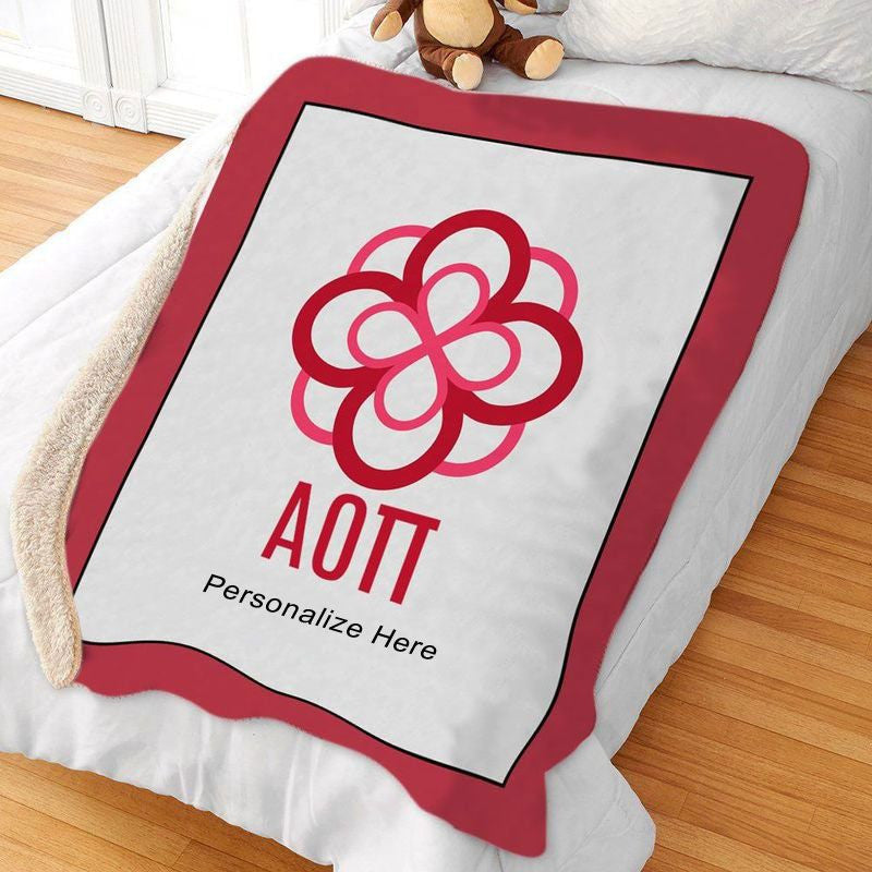 Alpha Omicron Pi Sherpa Lap Blanket Alpha Omicron Pi Sherpa Lap Blanket
