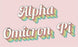 Alpha Omicron Pi Sorority Retro Flag Alpha Omicron Pi Sorority Retro Flag
