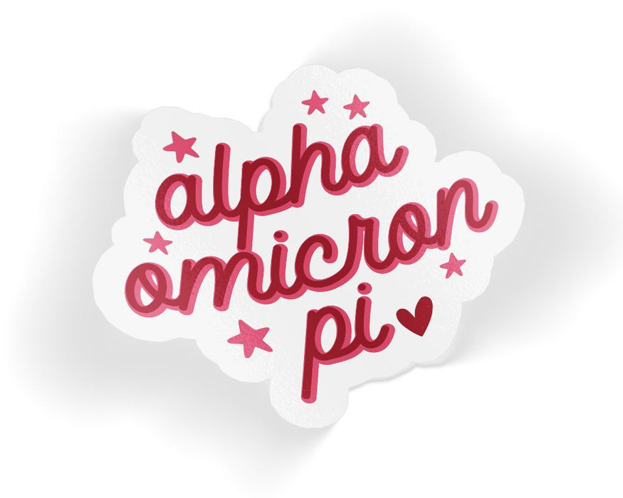 Alpha Omicron Pi Star Sticker Alpha Omicron Pi Star Sticker