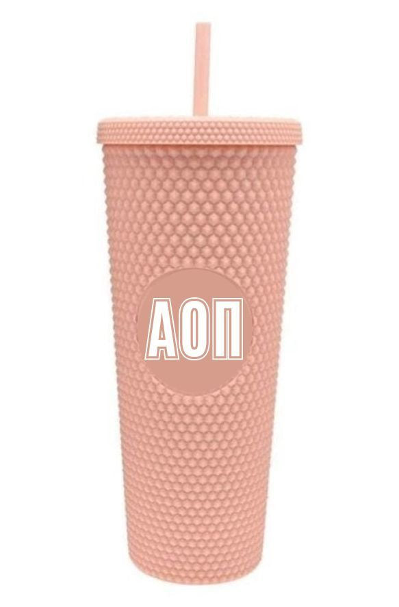 Alpha Omicron Pi Studded Tumblers Alpha Omicron Pi Studded Tumblers