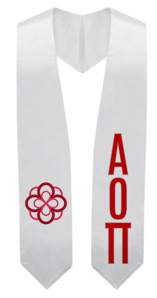 Alpha Omicron Pi Super Crest Shield Graduation Stole Alpha Omicron Pi Super Crest - Shield Graduation Stole