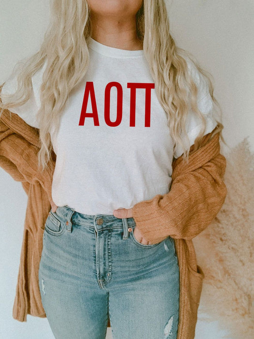 Alpha Omicron Pi University Greek T Shirts Alpha Omicron Pi University Greek T-Shirts