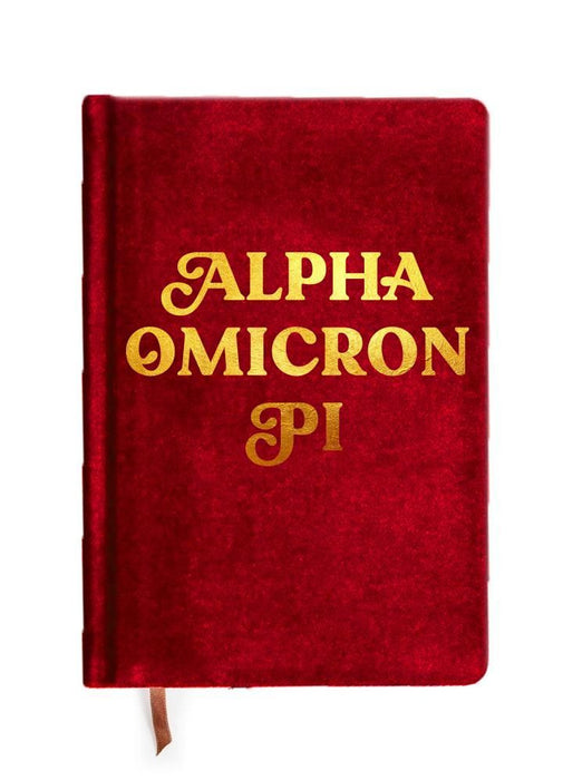 Alpha Omicron Pi Velvet Notebook Alpha Omicron Pi Velvet Notebook