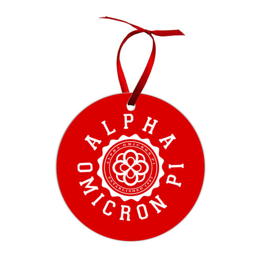 Ornaments Alpha Omicron Pi Shield  Christmas Ornaments