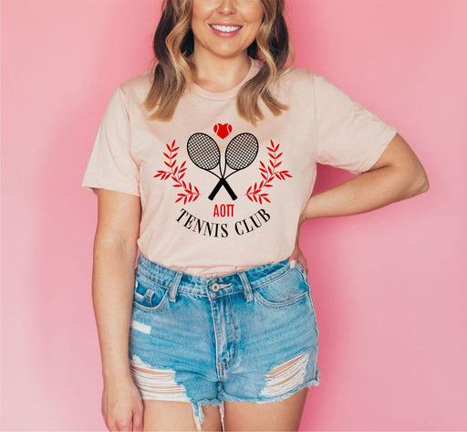 Alpha Omicron Pi Alpha Omicron Pi Tennis Club Tee