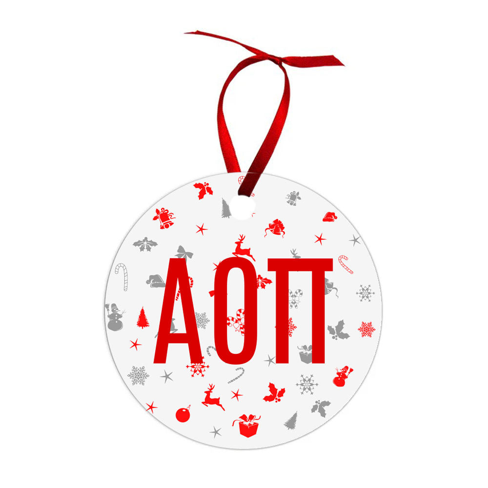 Alpha Omicron Pi Holiday Cheer Christmas Ornaments Alpha Omicron Pi Holiday Cheer Christmas Ornaments