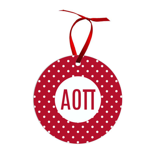 Ornaments Alpha Omicron Pi Polka Dots Christmas Ornaments