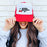 Alpha Omicron Pi Cherry Trucker Caps Alpha Omicron Pi Cherry  Trucker Caps